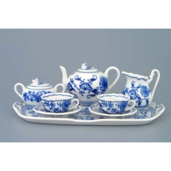 Tea set mini 8 pieces, Original Blue Onion Pattern
