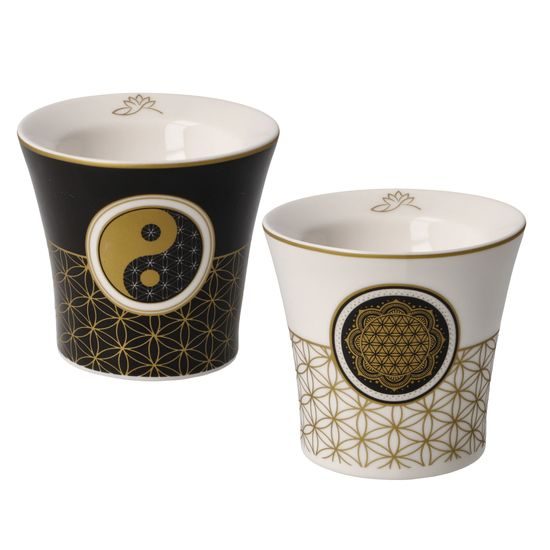 Egg cup set Yin Yang 6.5 / 6.5 / 6cm, New Bone China, Goebel