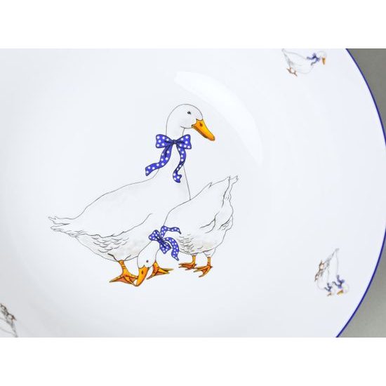 Coups Goose, Bowl 25 cm deep, Thun 1794 Carlsbad porcelain