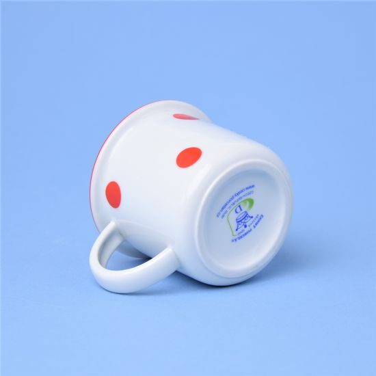 Mug Tina mini 100 ml, red dots, Český porcelán a.s.