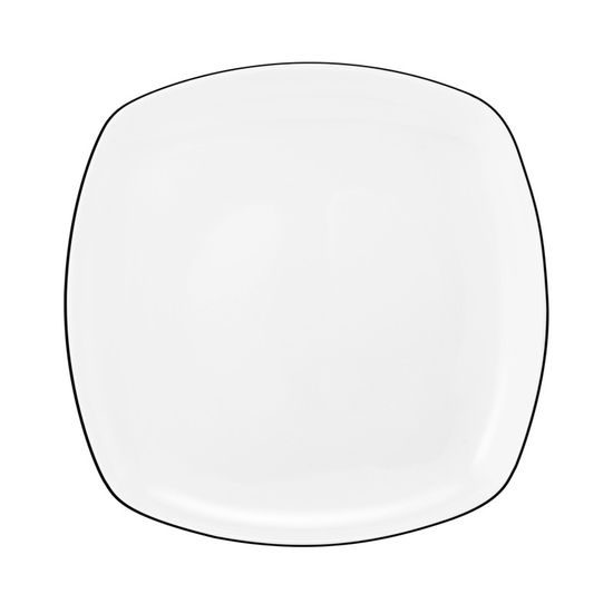 Talíř dezertní 20 cm 4-hranný, Lido Black Line, Porcelán Seltmann