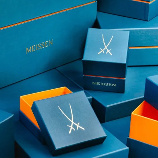 Šálek 250 ml + podšálek 16,5 cm na cappuchino - Labutě, Míšeňský porcelán