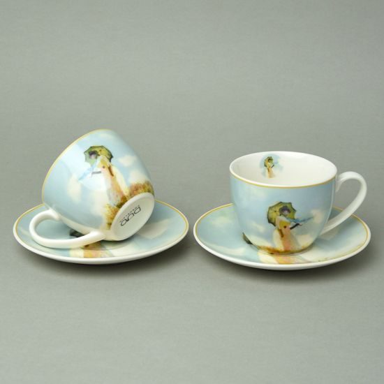 Cup 250 ml + saucer 150 mm, 2 pcs. C. Monet, porcelain DuoGifts