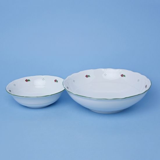Compot set for 6 pers., Verona red flowers + green, G. Benedikt 1882