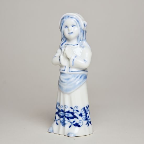 Děvče, Porcelánová figurka 9,5 cm, Cibulák, originální z Dubí