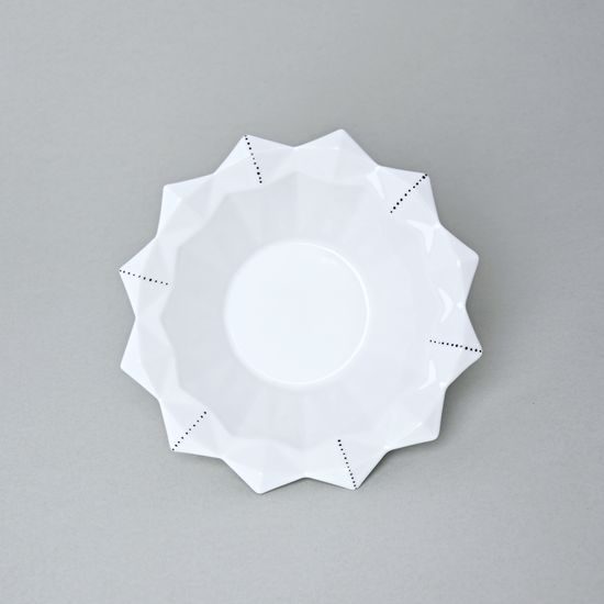 Bowl 16 cm, Diamond white, Short Lines porcelán Goldfinger
