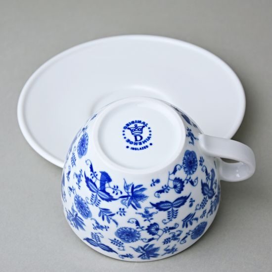 Šálek 330 ml a podšálek 17 cm Milada, Fragmenty cibuláku, modrá, Český porcelán a.s.