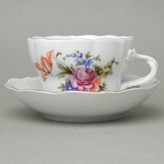 Cup + saucer D 0,40 l / 18,2 cm, Meissen rose, Český porcelán a.s.