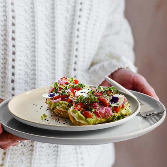 Plate set 12 pcs., Sento AURA home - cream, Seltmann porcelain