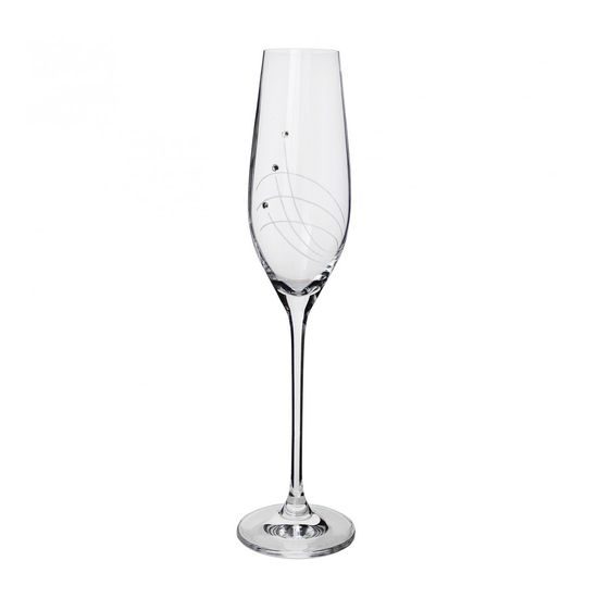 Celebration: Set of 6 Champagne Glasses 210 ml, with Swarowski Crystals