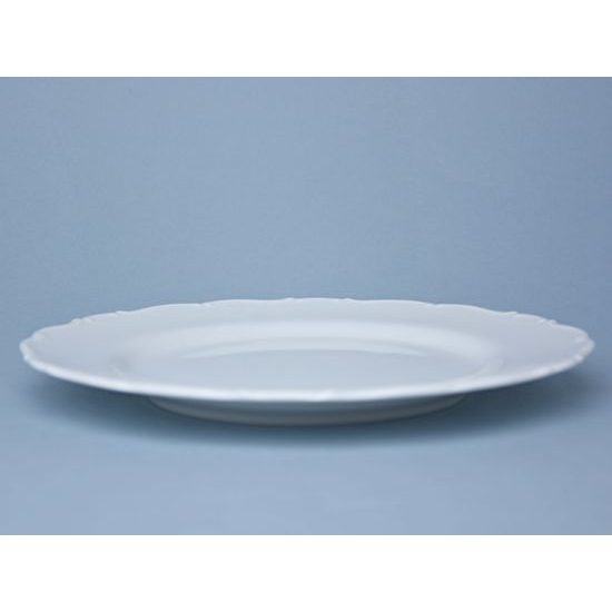 Plate dining 27 cm, Ophelia white with bottom sign, Thun 1794