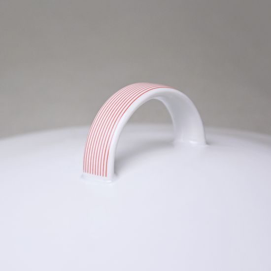 Lid for 3 l soup tureen, Thun 1794, karlovarský porcelán, TOM red line