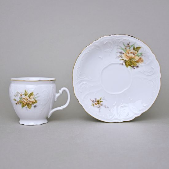 Cup and saucer 220 ml / 16 cm, Thun 1794 Carlsbad porcelain, BERNADOTTE 023011