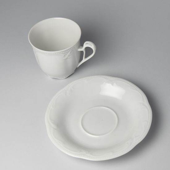 Rubin: Šálek 200 ml + podšálek 15 cm kávový, královský porcelán Tettau