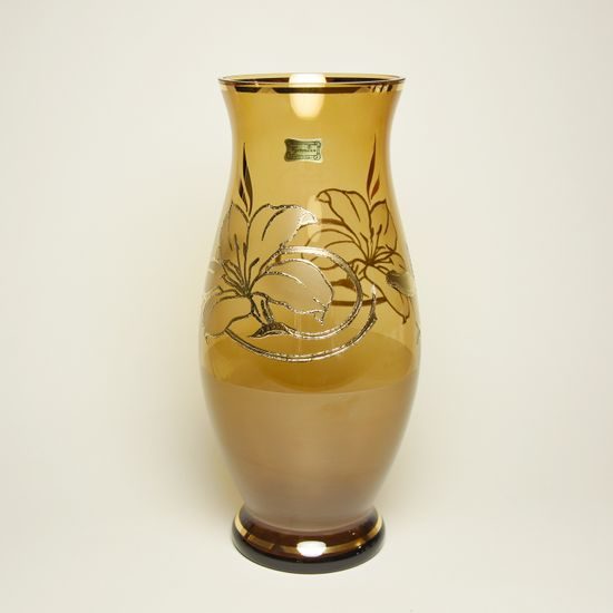 Egermann: Vase Smoke - Gilded Ice, 30 cm, Crystal Vases Egermann