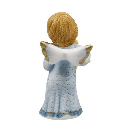 Andílek s usměvavou hvězdou, 4 / 4,5 / 8,5 cm, biskvitový porcelán, Nina & Marco, Goebel