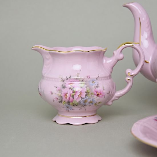 Tea set for 6 pers. Sonata, Leander decor 13, rose china