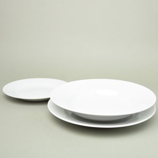 Plate set for 6 pers., Rona white, G. Benedikt 1882