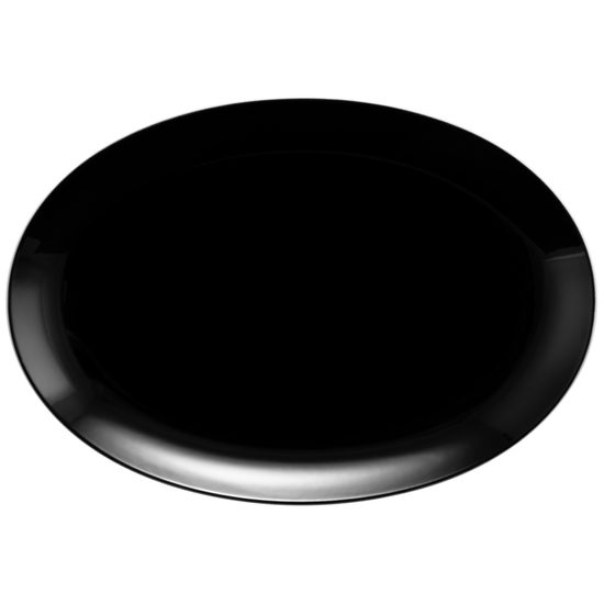 Platter oval 35 x 24 cm, Lido Solid Black, Seltmann porcelain