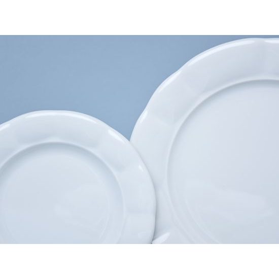 Plate set for 6 pers. 26,24,19, Benedikt white, G. Benedikt 1882