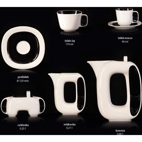 Tea set for 6 persons Keiko, Thun Studio, Luxury Porcelain