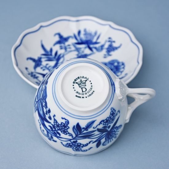 Cup and saucer A/2 + B, 170 ml / 14 cm, Original Blue Onion Pattern