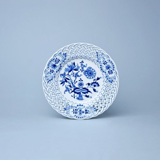 Talíř prolamovaný 18 cm, Cibulák, originální z Dubí