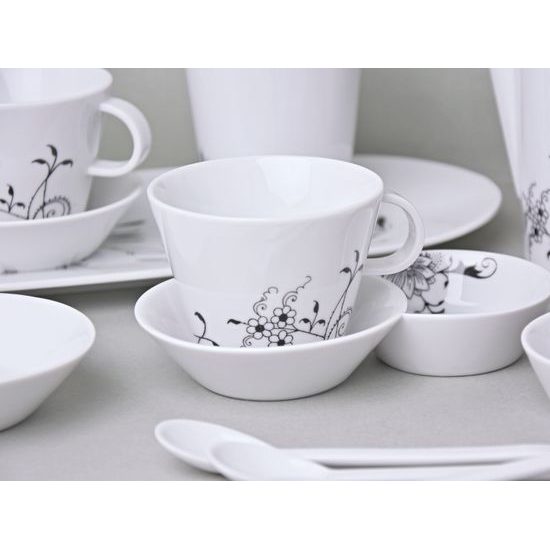 Bohemia black: Kávová sada pro 6 osob, design Jiří Pelcl, černý cibulák, Český porcelán a.s.