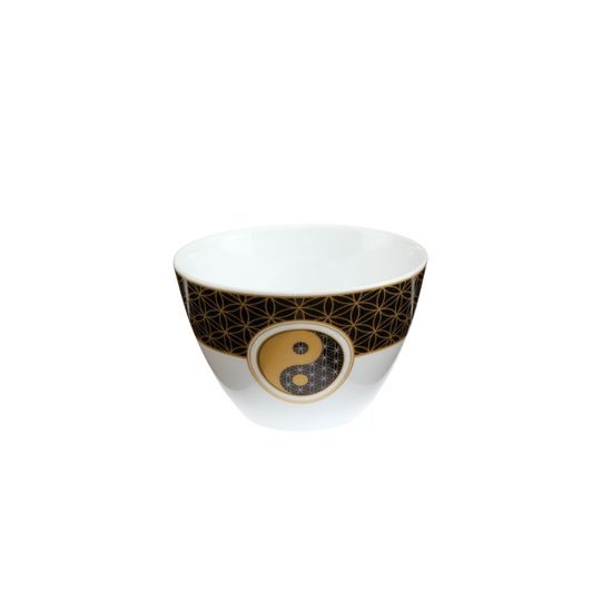 Svícen/průsvitka, Jin a Jang černý - 7.50 / 7.50 / 7.50 cm, porcelán, Goebel