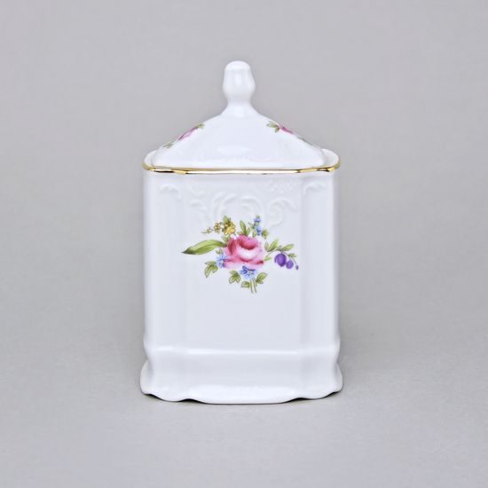 Kořenka hranatá 0,15 l, Thun 1794, karlovarský porcelán, BERNADOTTE míšeňská růže