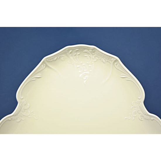 Platter triangular 33 cm, Thun 1794, karlovarský porcelán, BERNADOTTE ivory