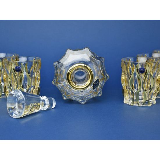 Whisky set 1+6, 750 + 230 ml, Rhapsody + Gold, RoyalCrystal