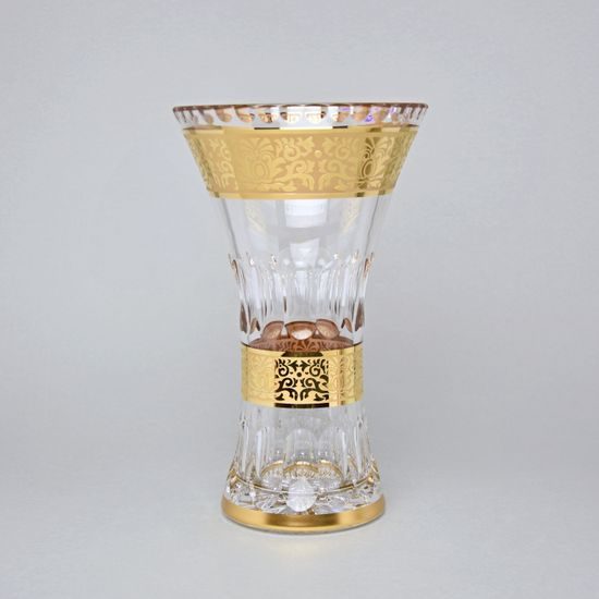 Crystal Vase Romantic "X", h: 255 mm, Gold, Ales Zverina - AZ Design