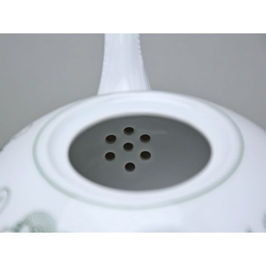 Konvice čajová "se sítkem" a víčkem 1,2 l, zelený cibulák, Český porcelán a.s.