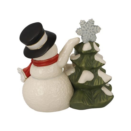 Snowman figurine Let it Snow 13 / 8.5 / 12cm, stoneware, Goebel