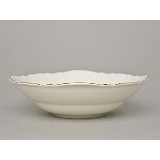 Bowl 23 cm, Thun 1794 Carlsbad porcelain, BERNADOTTE ivory + gold