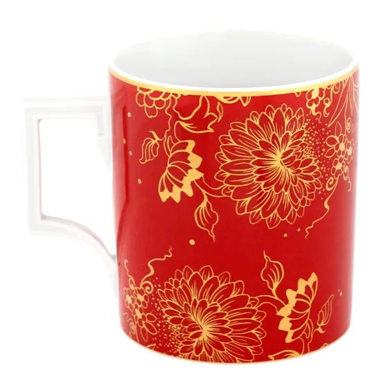 Mug shape Berlin "The Original" 250 ml red-gold, Meissen porcelain