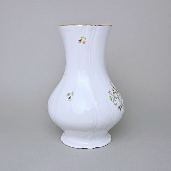 Váza 23,5 cm, Thun 1794, karlovarský porcelán, BERNADOTTE kytička se zlatem
