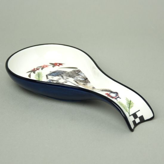 Odkládací lopatka 21 x 10 cm, vánoční krajina, nový kostní porcelán, EGAN