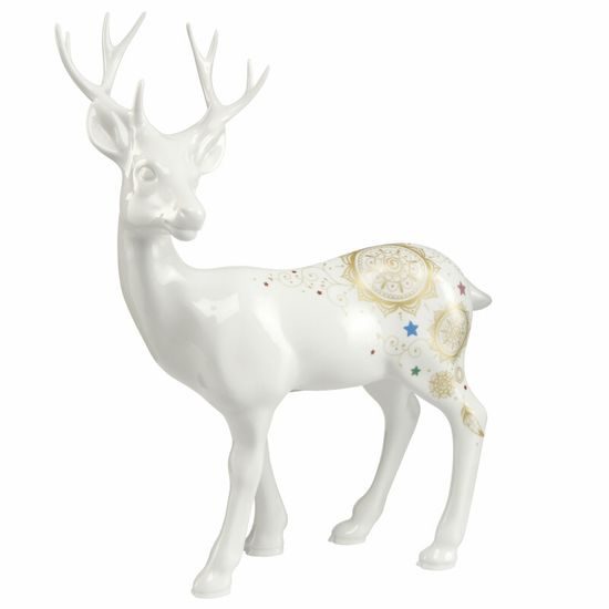 Mandala: Deer Standing 21,5 x 27 cm, Goebel porcelain