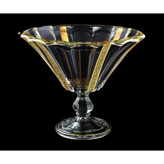 Astra Gold: Mísa na noze 26 cm, křišťál, Antique Golden Black decor