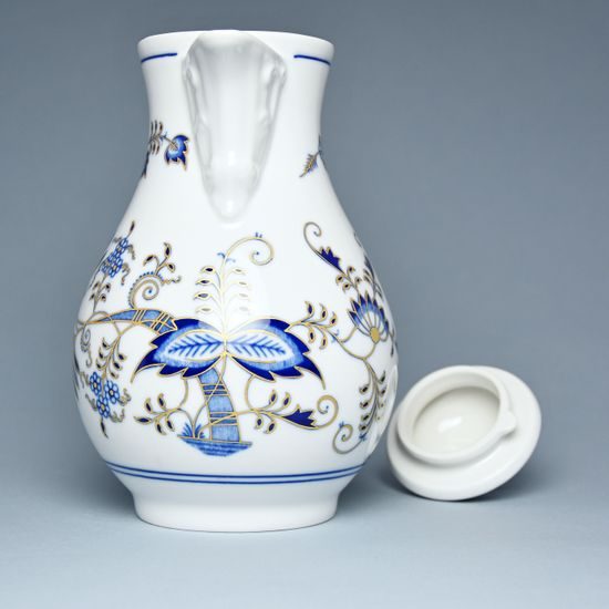 Coffee pot with the lid 0,90 l, Original Blue Onion Pattern + Gold