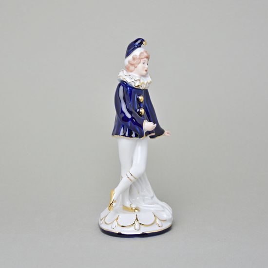 Pierrot 9 x 6 x 20 cm, Isis, Porcelain Figures Duchcov