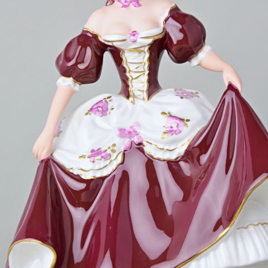 Lady with a hat, 15 x 21,5 x 29,5 cm, Purple/1, Porcelain Figures Duchcov