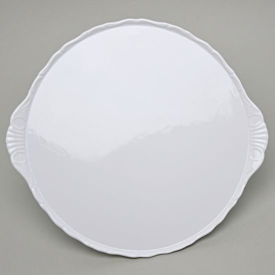 Verona white: Cake plate 30 cm with handles on stand, G. Benedikt 1882