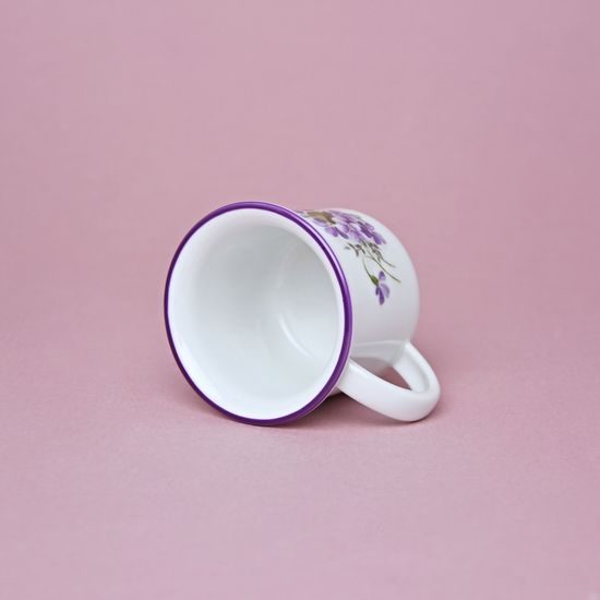 Hrnek Tina mini 100 ml, fialky, Český porcelán a.s.