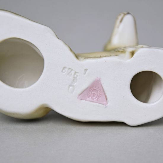 Ležící vlčák 14,5 x 8 x 6 cm, Luxor, Porcelánové figurky Duchcov