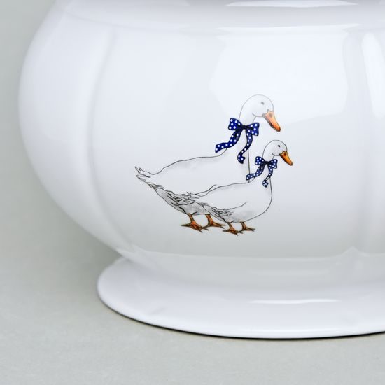 Nočník pr. 21; v. 13,5 cm, husy, Český porcelán a.s.