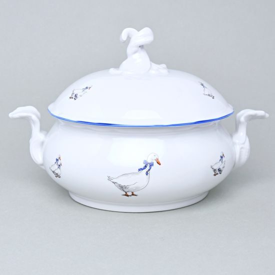 Soup tureen 2 l, Český porcelán a.s., Goose