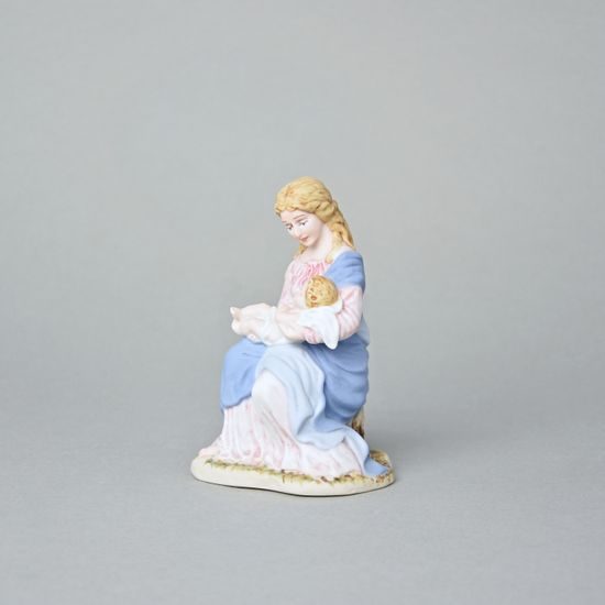 Virgin Maria 12 cm, biskvit + saxe, Porcelain figures Duchcov